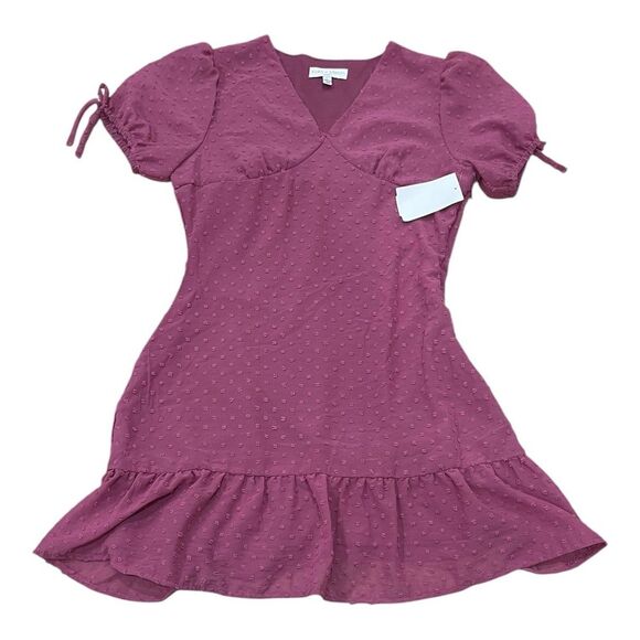 Koko + Mason Pink Clip Dot Ruffle Dress L Girls - Picture 1 of 2
